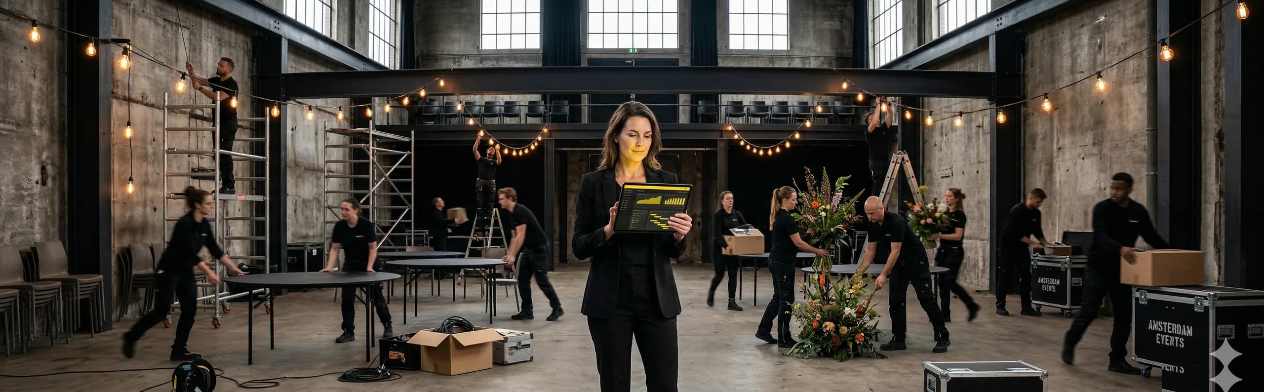 Planner aan het werk in Backemp, operationele planning voor AV-bedrijven en eventlocaties