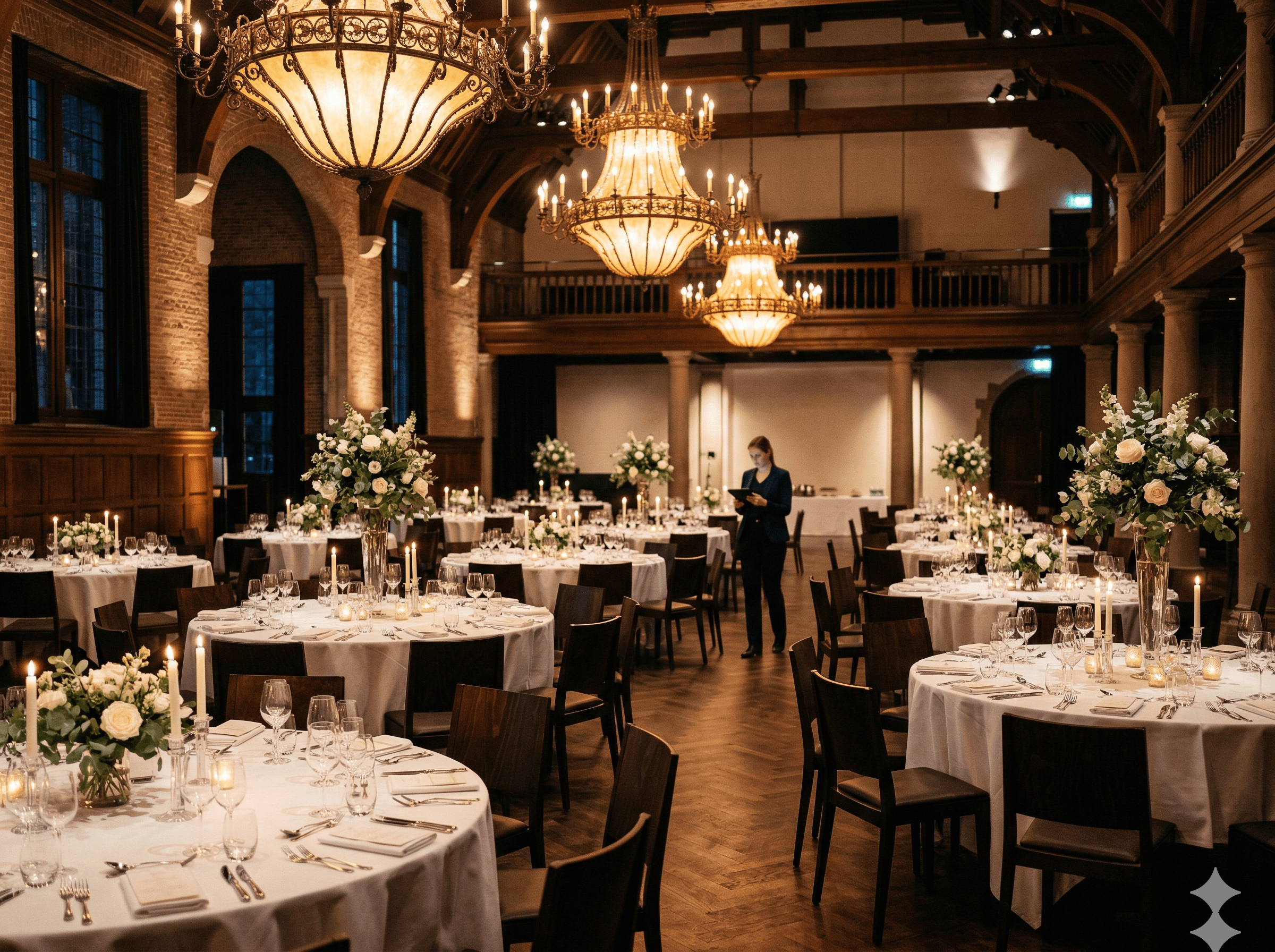 Gedekte zaal in een eventlocatie