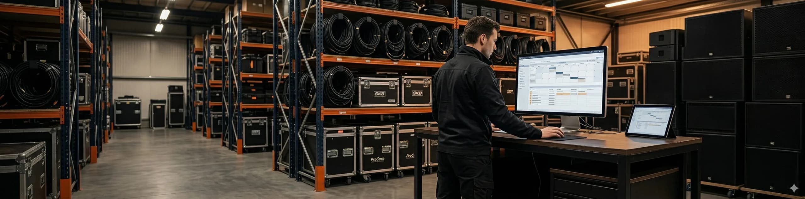 AV-materiaal klaar voor een event
